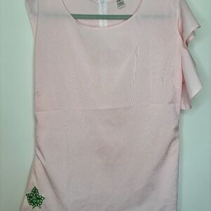 Pink & white striped Ivy Storehouse Alpha Kappa Alpha Sleeveless Blouse - Size L